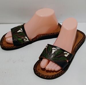 Anay Pe Tooled Leather Sandals Womens 8.5 US /Mexico 6